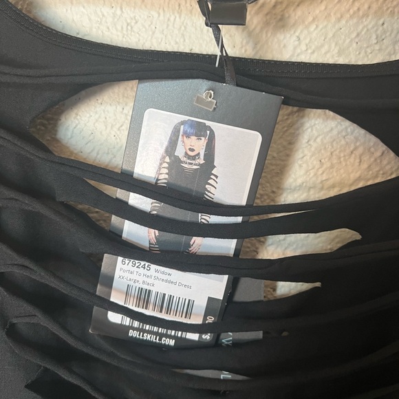 Dolls Kill Widow Portal to Hell Shredded Dress - Picture 4 of 9